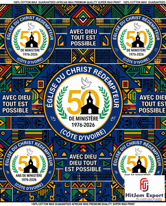 Custom African Wax Print Fabric Manufacturer Church Anniversary Convention Celebration Fundraising Uniform Supplier - Product Image 3