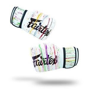 คอลเลคชั่นงานศิลปะดีไซน์ล่าสุด ลายหยดสี ถุงมือ Fairtex รุ่นใหม่ ถุงมือคิกบ็อกซิ่งระดับมืออาชีพ หนังแท้ 100% - Product Image 6