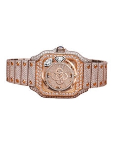 Reloj de Diamantes Moissanite con Logotipo Personalizado para Hombre, Reloj de Pulsera de Lujo con Incrustaciones Completas de Piedras VVS - Product Image 1