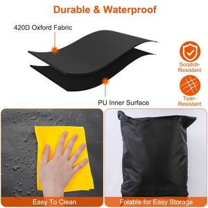 Copertura per Porta Legna Rettangolare 4FT in Tessuto Oxford 420D Impermeabile, Antivento, Resistente ai Raggi UV e agli Strappi, Soluzione di Stoccaggio 48x - Product Image 2