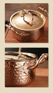 Olla para Servir de Metal de Alta Calidad, Elegante Cazuela para Calentar Comida en el Hogar, para Hoteles, Villas y Fiestas, Diseño Moderno - Product Image 4