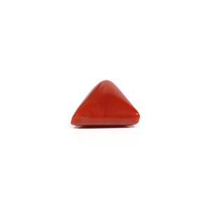 Handcrafted 8.1 Ct Oval Cabochon Synthetic Red Coral Loose Gemstone for Jewelry - Product Image 3