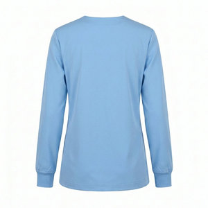 Chaqueta de Enfermería Moderna con Colores Personalizados, Cuello Redondo, Manga Larga, Abrigo Cálido con Puños Acanalados, Uniformes de Hospital - Product Image 3