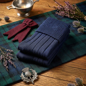 Top Selling Highland Scottish kilt Hose Blue Men Scotland Traditional Tartan Kilt <b>Socks</b> 2026 - Product Image 1