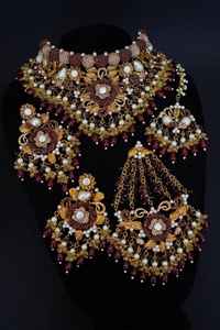 Collier Kundan, bijoux traditionnels du Rajasthan pour un look royal, collier pour mariage, fiançailles et anniversaire - Product Image 5