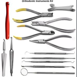 Kit Profesional de Instrumentos de Ortodoncia Dental, Alicates de Acero Inoxidable para Ligaduras, Pinzas para Sujetar Brackets, Juego de Herramientas - Product Image 1