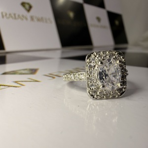 Style Women's Engagement <b>Ring</b> 14k 18K White Gold lab grown diamond Oval Cut Prong Setting IGI Certified Diamond <b>Fine</b> <b>Rings</b> - Product Image 6