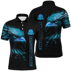 Custom <b>Bowling</b> Polo Shirt Men's Short Sleeve Sublimated Print 100% Polyester Quick Dry Team Name Personalized Front Back Design - Product Image 4