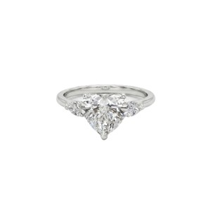 Heart & Pear Cut Lab Created <b>Diamond</b> Engagement <b>Ring</b> Three Stone <b>Diamond</b> <b>Ring</b> Elegant 10K 14K 18K Solid Gold Bridal Set Jewelry - Product Image 1