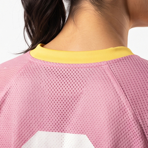 Women's Printed Mesh Lacrosse Jersey with Custom Names & Team Numbers Short Sleeve Four-Way Stretch UV Protection - Product Image 4