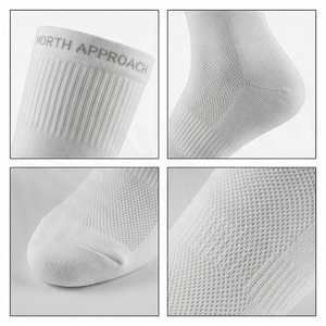 NORTH APPROACH <b>Knee</b> <b>High</b> <b>Socks</b> White Breathable Running <b>Socks</b> for Adults Summer Season - Product Image 4