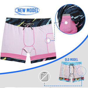 กางเกงขาสั้นออกกำลังกายผู้ชายแฟชั่น 2 in 1 ผ้าเนื้อบางเบา พิมพ์ลายแบบ Sublimation ป้องกันการหดตัว มีกระเป๋าหน้าและหลัง - Product Image 3