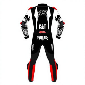 Traje de Carreras MotoCP <span class=keywords><strong>Jack</strong></span> Miller, Traje de Motociclista de Cuero de Vaca/<span class=keywords><strong>Canguro</strong></span> Rucati, Mono de Motociclista para Pista/Conducción, Nivel 2 CE Pro - Product Image 1