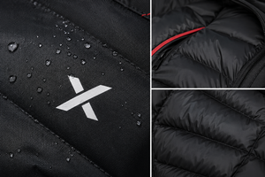 Veste de moto pour homme X Sports City, en tissu matelassé, imperméable, avec système de ventilation, réfléchissant, pour la sécurité - Product Image 5
