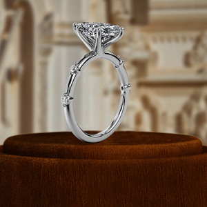 Anillo Certificado IGI de 1 Quilate, Anillo de Compromiso con Corte Marquesa, Anillo de Boda con Diamantes, Anillo de Oro Blanco y Amarillo de 14K, el Mejor Regalo para Pedida de Mano - Product Image 5