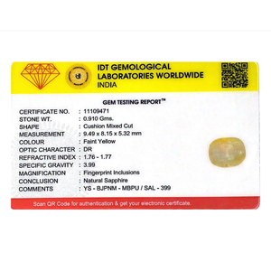 Loose 4.55 Carat Oval Cut Yellow Sapphire Gemstone for Fine Jewelry - Product Image 4