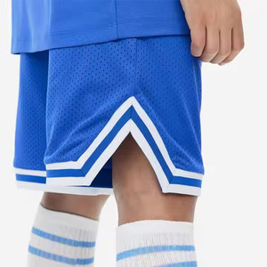กางเกงบาสเก็ตบอลตาข่ายสีน้ำเงินล้วนสำหรับผู้ชายขายส่งแบบสั่งทำพิเศษ - Product Image 4