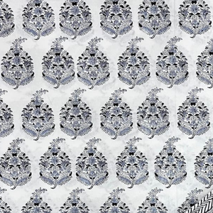 Parure de lit plate en pur coton Jaipur, imprimée à la main, teintures non toxiques, 108x90, 200TC, 3 pièces, douce, durable, écologique, lavable en machine - Product Image 3