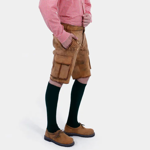 Pantalones Cortos Tradicionales Bávaros para Hombre, Diseño Personalizado, Formales, Vintage, Bordados, de Lona No Tejida, 100% Algodón - Product Image 4