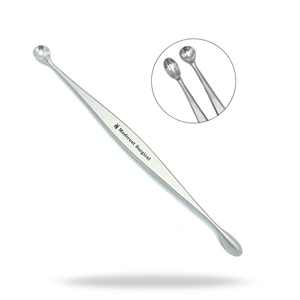 Curette osseuse 6,5 pouces en acier inoxydable, instrument chirurgical orthopédique et neurochirurgical pour le débridement des tissus osseux - Product Image 1