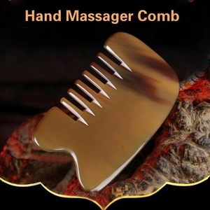 Gua Sha de Cuerno Natural en Forma de Cuerno, Masajeador Facial y de Espalda, Placa de Cuerno para Raspado, Herramienta Gua Sha para la Cara en Venta - Product Image 2