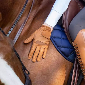 Guantes de equitación de cuero transpirables de último diseño, fáciles de usar y elegantes, para uso regular, con protección ecuestre. - Product Image 5