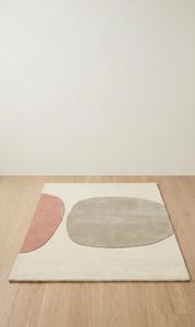Modern <b>Abstract</b> Geometric Wool Anti-Slip Area Rug Soft Hand Tufted for Living Room Bedroom Minimalist Home Decor - Product Image 2