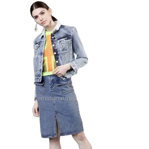 แจ็กเก็ตยีนส์ขนสัตว์สำหรับผู้หญิง,แจ็กเก็ตยีนส์เสื้อคลุมสำหรับผู้หญิงเสื้อยีนส์ขายส่งและสั่งทำได้ตามต้องการ - Product Image 1