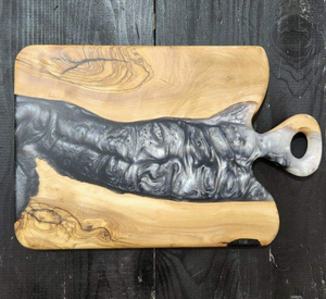 Luxury Customized Color Resin Eco-Friendly Durable Kitchenware Cutting Board River <b>Wood</b> Design Chopping Block Art Board Ocean - Product Image 6