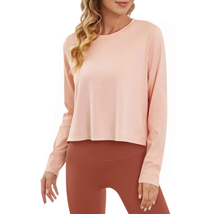 Women Sweatshirt Stylish <b>Crop</b> <b>Top</b> sweatshirts Wholesale Crew Neck Custom Winter Streetwear Fleece Gym Fitness Eco-Friendly - Product Image 5