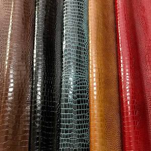 Glossy Crocodile Skin Leather Embossed Crocodile Pattern Cowhide Genuine Leather Bags Wallet <b>Shoes</b> Waterproof Upholstery - Product Image 6