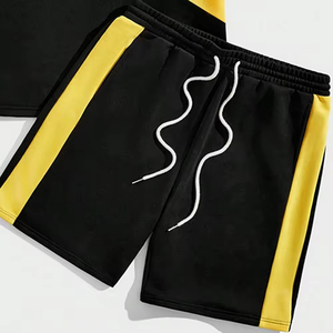 Conjunto de camiseta y pantalones cortos de verano para hombre, talla grande, bordados, de alta calidad, transpirables, de poliéster/algodón - Product Image 6