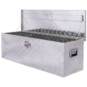 48-Inch Heavy Duty Aluminum Truck Bed <b>Tool</b> <b>Box</b> for Outdoor Trailer Pickup Storage or RV Underbody Organizer - Product Image 6