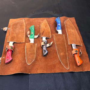 Vente en gros d'usine, ensemble de couteaux de chef professionnels japonais en acier inoxydable 5 pièces, manche en bois, couteaux de cuisine écologiques - Product Image 5