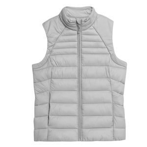 Chaleco de invierno personalizable con cremallera para mujer, chaquetas cálidas con capucha, sin mangas, cortas, impermeables, estilo casual, chaleco acolchado. - Product Image 1