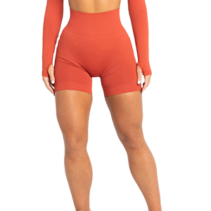 Shorts Deportivos de Cintura Media para Mujer, Sin Costuras, con Efecto Levanta Glúteos, para Gimnasio, Yoga, Entrenamiento, Ropa Deportiva, Spandex/Nailon, Secado Rápido - Product Image 6