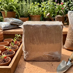 Coco Peat de Baja Humedad (<20%) en Bloque de 5kg (30x30x15cm) al por Mayor - Acondicionador de Suelo - Product Image 1