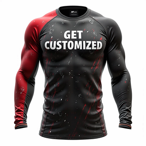 BJJ Rashguards <b>for</b> <b>Men</b> & Women <b>Compression</b> <b>Shirts</b> Customized Sublimated Half Sleeves Rashguard MMA Rash Guard Custom - Product Image 1
