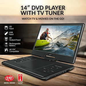 Reproductor de DVD/VCD LED Portátil de 14 Pulgadas con Compatibilidad AC/DC y Sintonizadores de TV Híbridos Integrados - Product Image 3