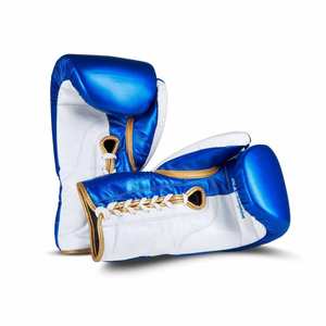 Guantes de Boxeo de Cuero Vacuno Genuino con Logotipo Personalizado al por Mayor para Adultos y Niños, con Cordones, Color/Talla Personalizables - Product Image 4