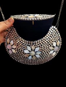 Pochette en métal pour femme, sac à bandoulière pour soirée et mariage, fait main, artisanal, mode, avec fermeture éclair, écologique - Product Image 2