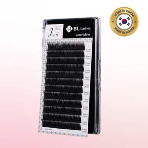Extensions de cils Laser Silk Plus Lash Flat, matériaux PBT de haute qualité disponibles, courbures C CC DD, longueurs 7mm 25mm, style mat - Product Image 1