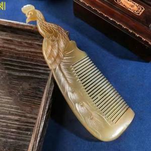 Peigne à cheveux en corne de buffle fait main, peigne antistatique naturel pour des soins capillaires doux - Product Image 2