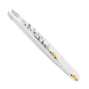 Excellente pointe inclinée sourcils façonnage nez cheveux tirant pince à sourcils pince à épiler emballé dans un sac en gros pour une utilisation de beauté - Product Image 1