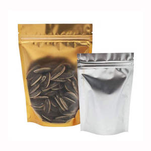 Custom Stand Up Pouch With Zip Lock Transparent <b>Window</b> Food Packaging Bag Aluminum <b>Foil</b> Packaging Pouch For Snacks Coffee - Product Image 4