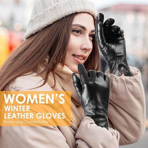 Sheepskin Leather fashion <b>Gloves</b> for Women - Product Image 5
