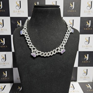 SARVA 925 Silver Moissanite Custom Pet <b>Name</b> Cuban Link <b>Chain</b> Personalized Paw Print Hip Hop Necklace Unisex Jewelry - Product Image 1