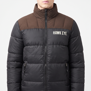 Men's Winter Puffer <b>Jacket</b> Black Brown Warm Quilted Winter Coat Stand Collar Full Zip <b>Zipper</b> <b>Pocket</b> Regular Fit Windproof Puffer - Product Image 4