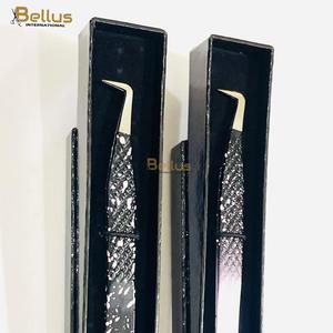 Diamond Grip 90 °   Pinzas para Extensión de Pestañas de Acero Inoxidable con Agarre Fuerte y Recubrimiento en Polvo Negro - Product Image 6