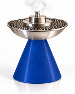 Quemador de incienso de resina de lujo con cono, cuenco árabe de acero inoxidable y soporte moderno para incienso Oud - Product Image 1
